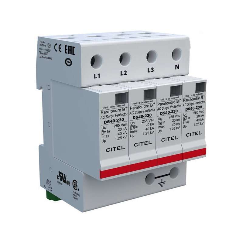 Descărcător Citel , 4 poli, tip 2/230 V AC