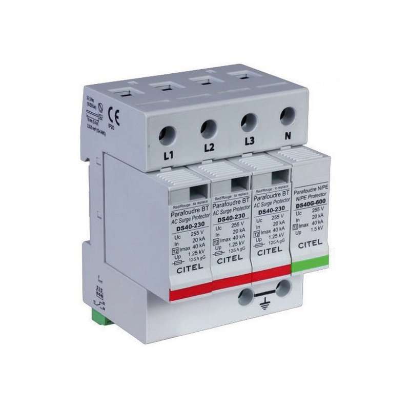 Descărcător cu 4 poli tip 2 (C) 275 V AC