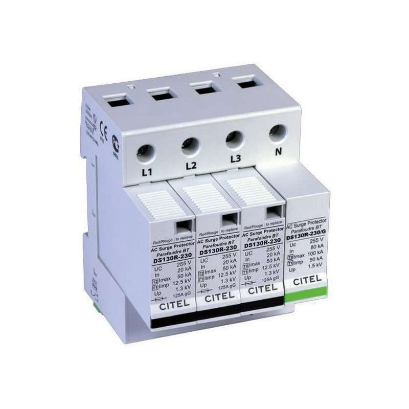 Descărcător combinat tip 1 + 2 (B + C) 280 V AC  4 poli