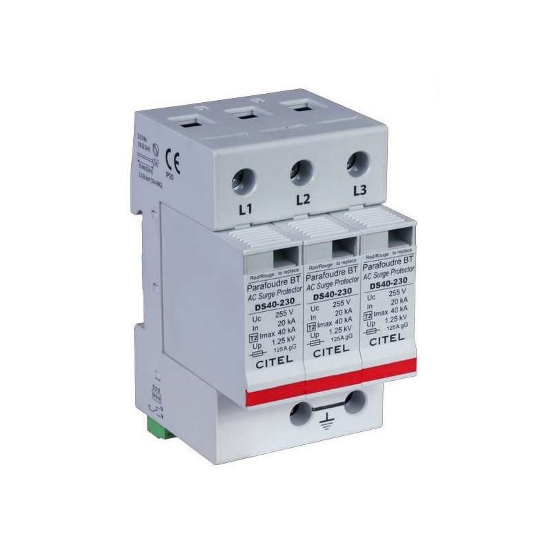 Descărcător cu 3 poli tip 2 (C) pentru 23 275 V AC