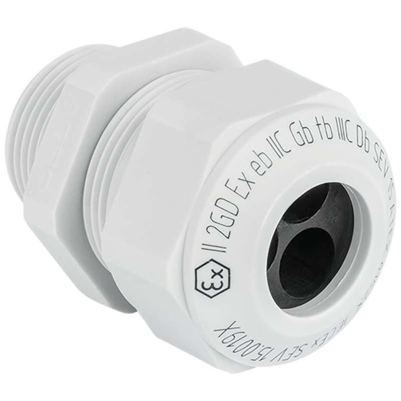 Kaiser EX1571.21.4.070 ,Presetupă Progress din plastic GFK Pg21 ,RAL7035 Exe II Multi Cablu 4xØ 6.0-7.0mm ,