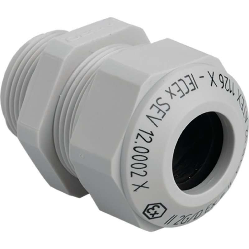 Kaiser EX1571.25.160 ,Presetupă Progress din plastic GFK M25x1.5 ,Gri RAL 7035 Ex e II Cablu Ø12.5-16.0mm ,