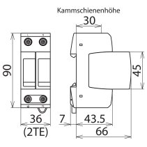 Descărcător modular pentru sisteme monofazate de 230 V TN
