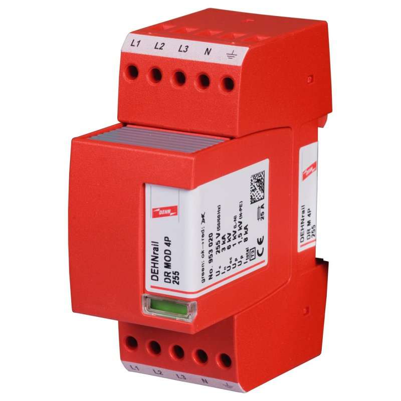 Descărcător ÜS 4 poli 255 V DEHNrail modular DR M 4P 255