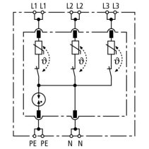 Descărcător ÜS 4 poli 255 V DEHNrail modular DR M 4P 255