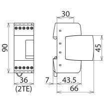 Descărcător ÜS 4 poli 255 V DEHNrail modular DR M 4P 255