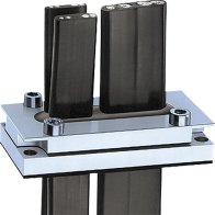 Kaiser 1370.15.49.45 ,Intrare cablu universală din aluminiu  ,Cablu plat  2x 49.0x4.5 mm ,