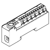 Borna de conexiuni multiple  15T  PE Verde