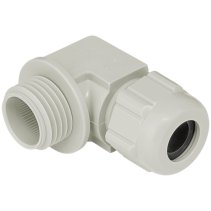 Kaiser 5215.13.95 ,Presetupă cu cot 90° din plastic Pg13 ,Gri RAL 7032 Cablu Ø 6.5-9.5 mm ,