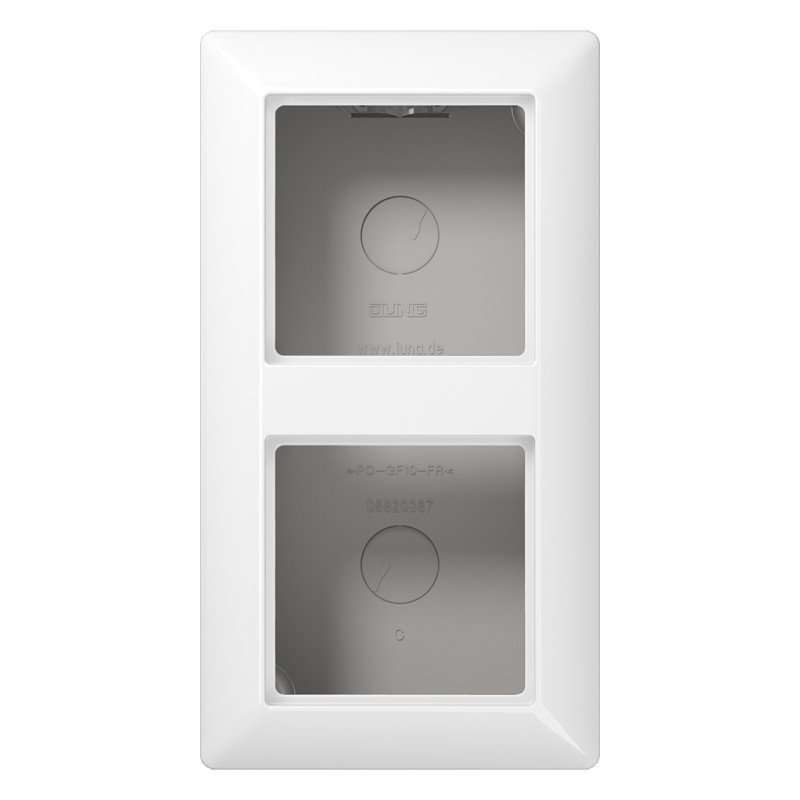 Carcasa aparenta pentru prize si aparataj seria A si AS  alb alpin , Jung AS582AWW