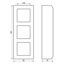 Carcasa aparenta pentru prize si aparataj seria A si AS  alb alpin , Jung AS583AWW