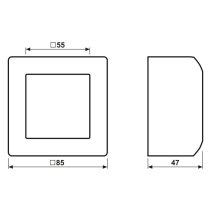 Carcasa aparenta pentru prize si aparataj seria A si AS neagra, Jung AS581ASW