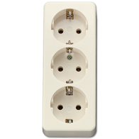 Jung 10S23L ,Priză montaj aparent triplă schuko® 16 A/250 V ~