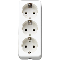Jung 10S23LWW ,Priză montaj aparent triplă schuko® 16 A/250 V ~