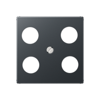 Jung A561-4SAT1ANM ,Placă centrală pentru priză cu 4 găuri SAT-TV (Hirschmann)