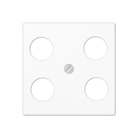 Jung A561-4SAT1WW ,Placă centrală pentru priză cu 4 găuri SAT-TV (Hirschmann)