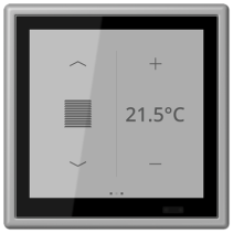 Jung LC459D1S204 ,Ecran tactil de cameră KNX LS Touch cu cadru integrat simplu LS 990, LC32012