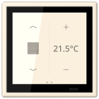 Jung LC459D1S245 ,Ecran tactil de cameră KNX LS Touch cu cadru integrat simplu LS 990, LC4320B