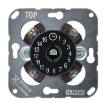 Jung 11015 ,Cronometru modular montaj in doza sub tencuiala 16 AX/250 V ~, 2-pol, o direcție Max. 15 minute.