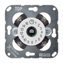 Jung 11015WW ,Cronometru modular montaj in doza sub tencuiala 16 AX/250 V ~, 2-pol, o direcție Max. 15 minute.