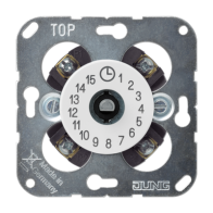 Jung 11015WW ,Cronometru modular montaj in doza sub tencuiala 16 AX/250 V ~, 2-pol, o direcție Max. 15 minute.