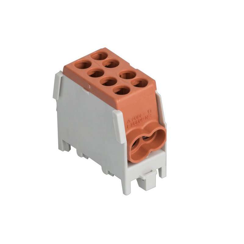 Borna conexiune CU-AL  Maro 1 pol,  2x25 / 2x16 qmm 1000V AC\DC
