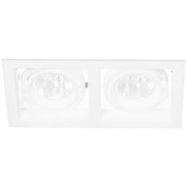 NV-Spot incastrat ,2 12V AC 2x50W gri argintiu ,Brumberg 512412