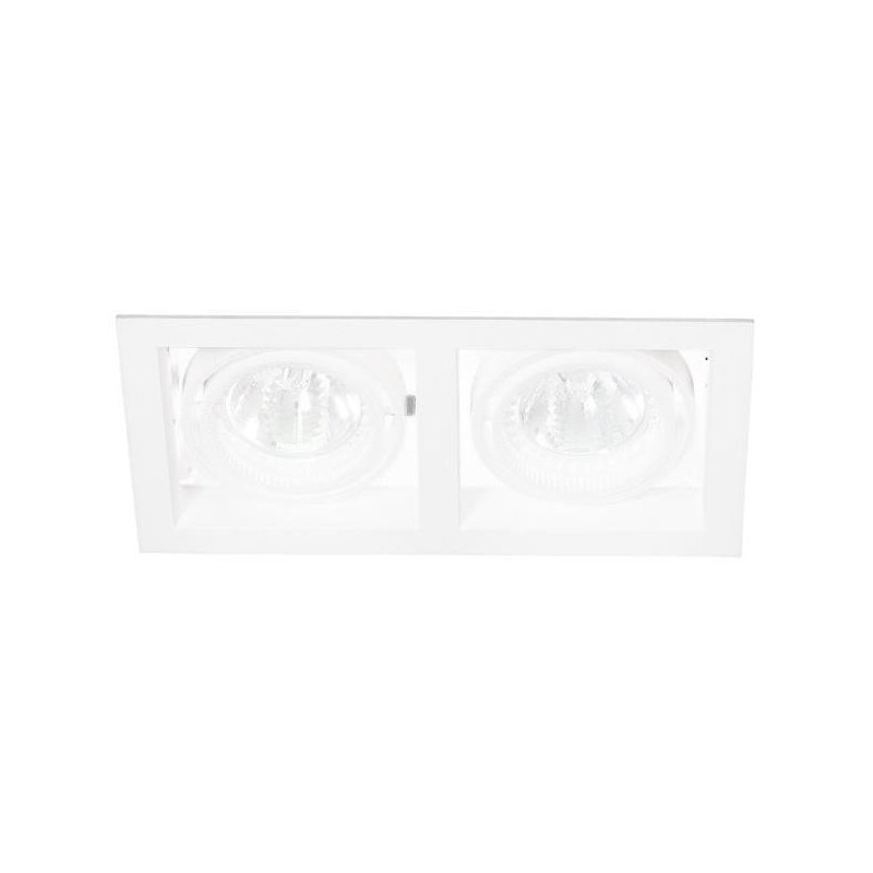 NV-Spot incastrat ,2 12V AC 2x50W gri argintiu ,Brumberg 512412